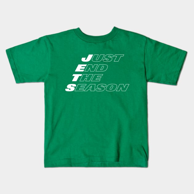 New York Jets Football Just End The Season Kids T-Shirt by baysideremix